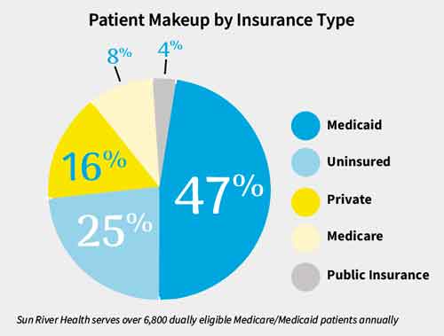 patient makeup by insurance type