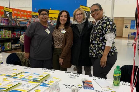 Sun River Health Partners with Walmart table